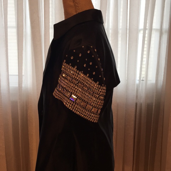 Thomas Wylde runways tuxedo long silk jacket, M - Picture 11 of 15